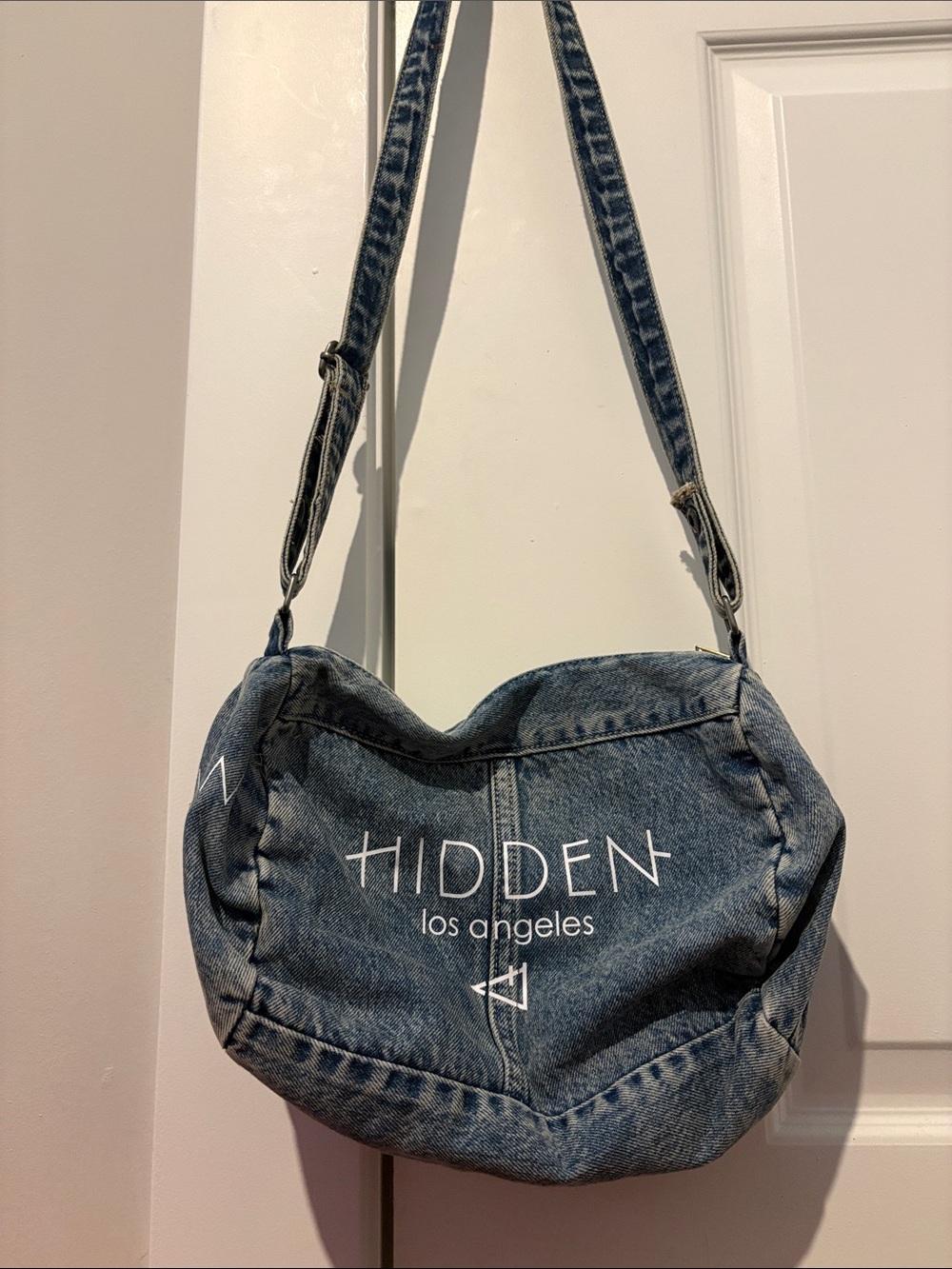 Hidden Los Angeles Denim Shoulder Bag in Blue